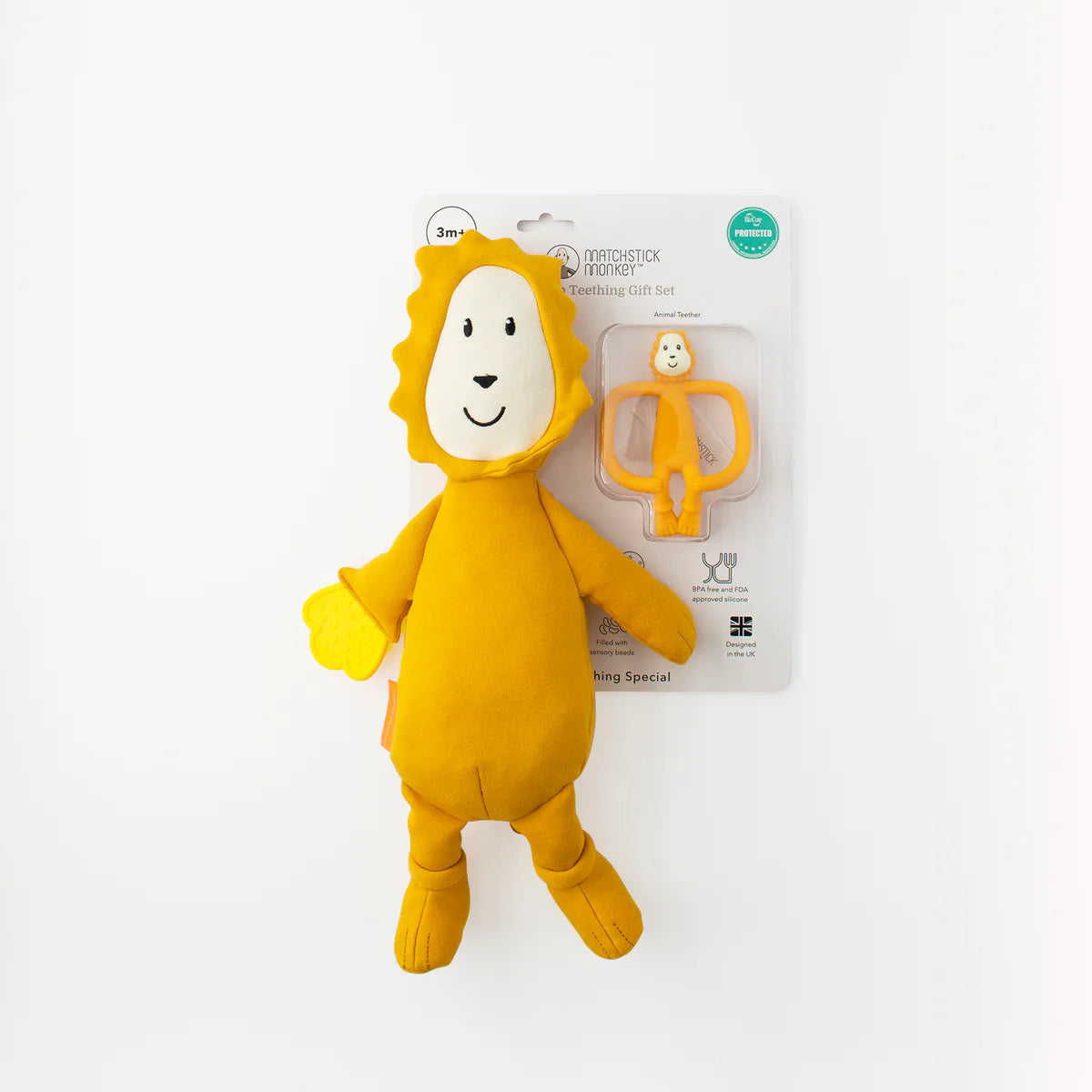 Matchstick Monkey Sensory Teething Teddy Set - Lion