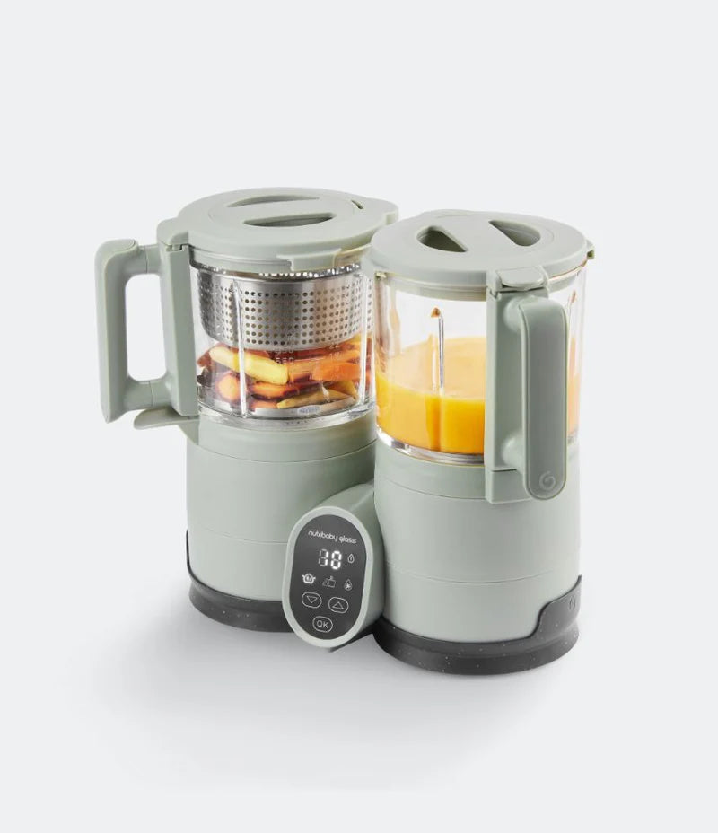 Babymoov Nutribaby Glass 2.0 Baby Food Maker - Celadon Green