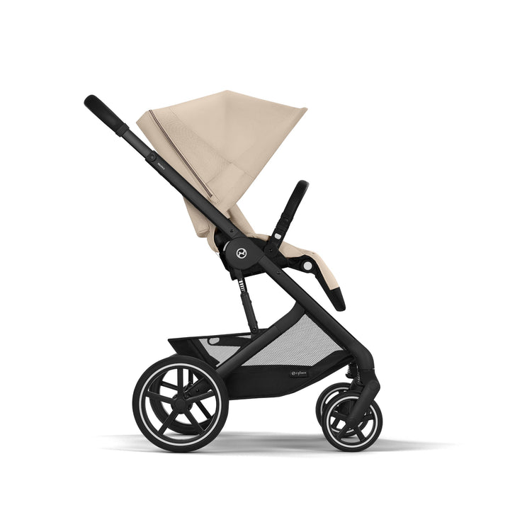Cybex Balios S Lux Comfort Travel System Inc Cloud G - Almond Beige/Black Chassis