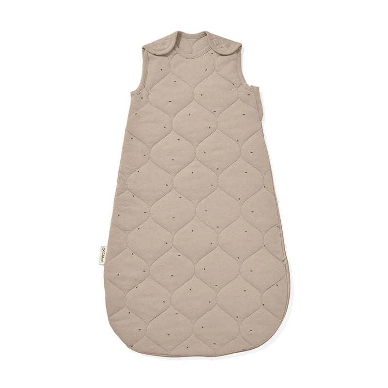The Little Green Sheep Organic Quilted Baby Sleeping Bag - Truffle with Cocoa - 2.5 Tog