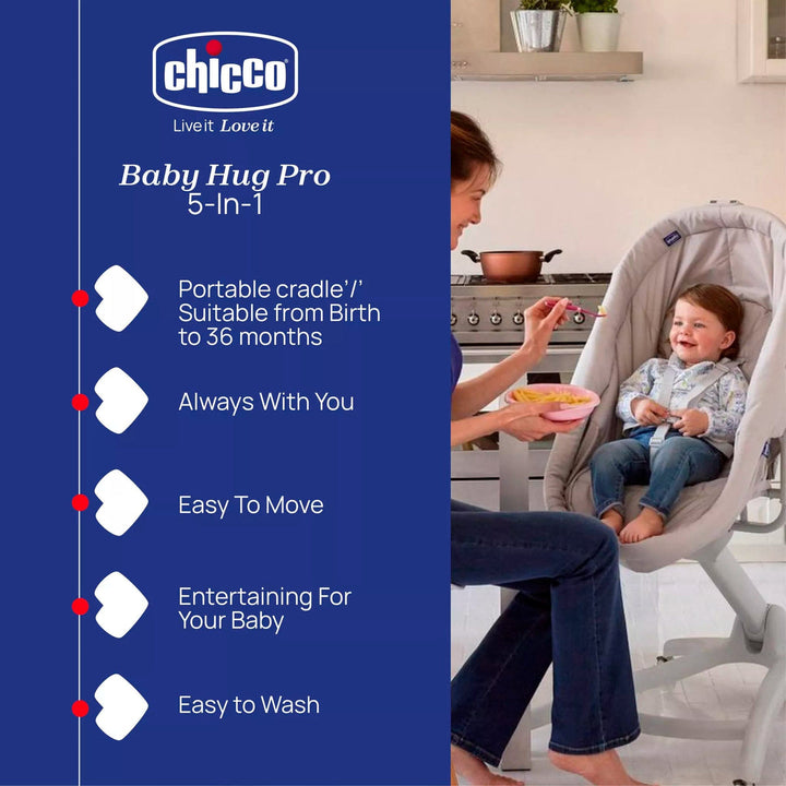 Chicco Baby Hug 5 in 1 - Earl Grey