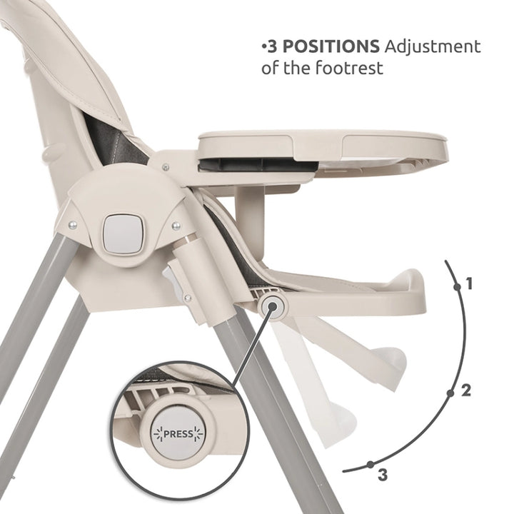 Lorelli Tummy Time Baby Highchair - Beige