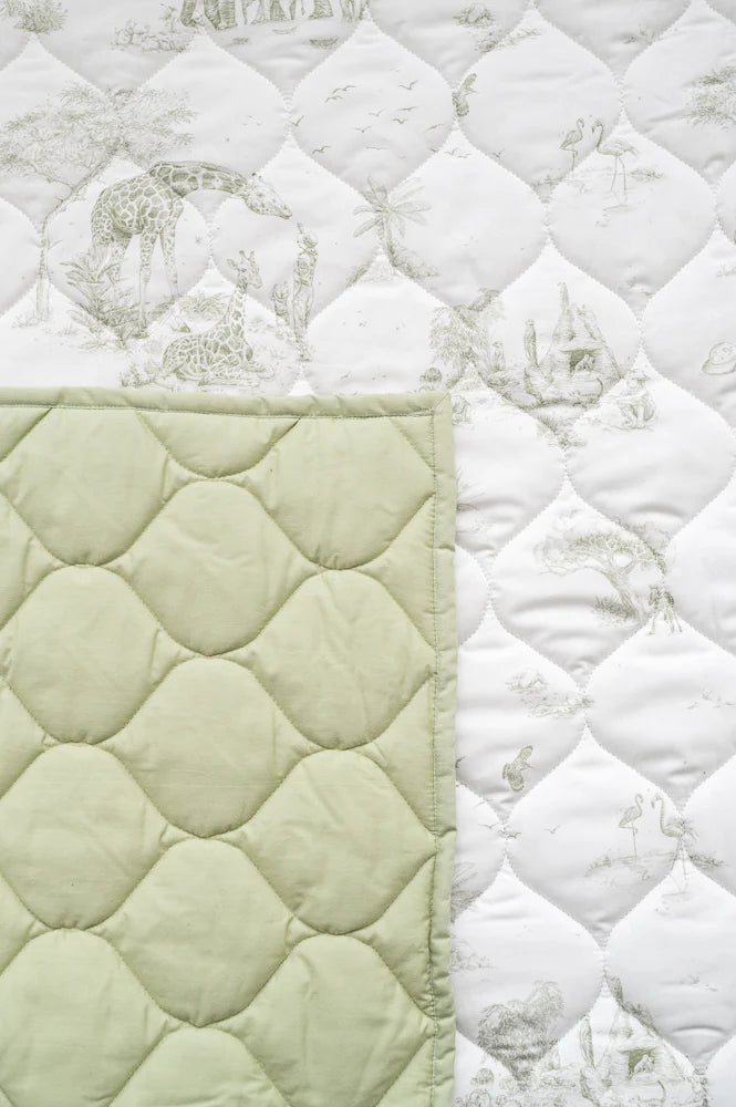 Gilded Bird Safari Toile Quilted Playmat