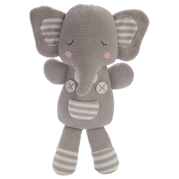 Living Textiles Knitted Soft Toy - Eli Elephant