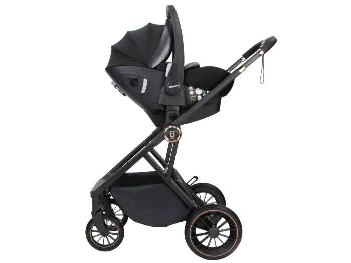 Babymore Chia Travel System Pecan with Base - Midnight Blue