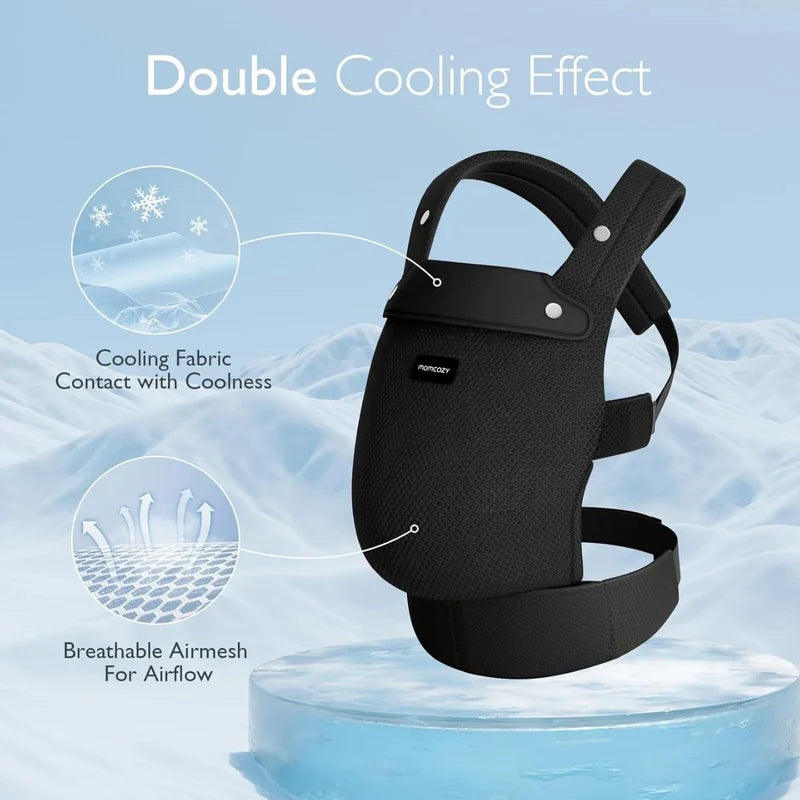 Momcozy Baby Carrier Newborn to Toddler Air Mesh - Black