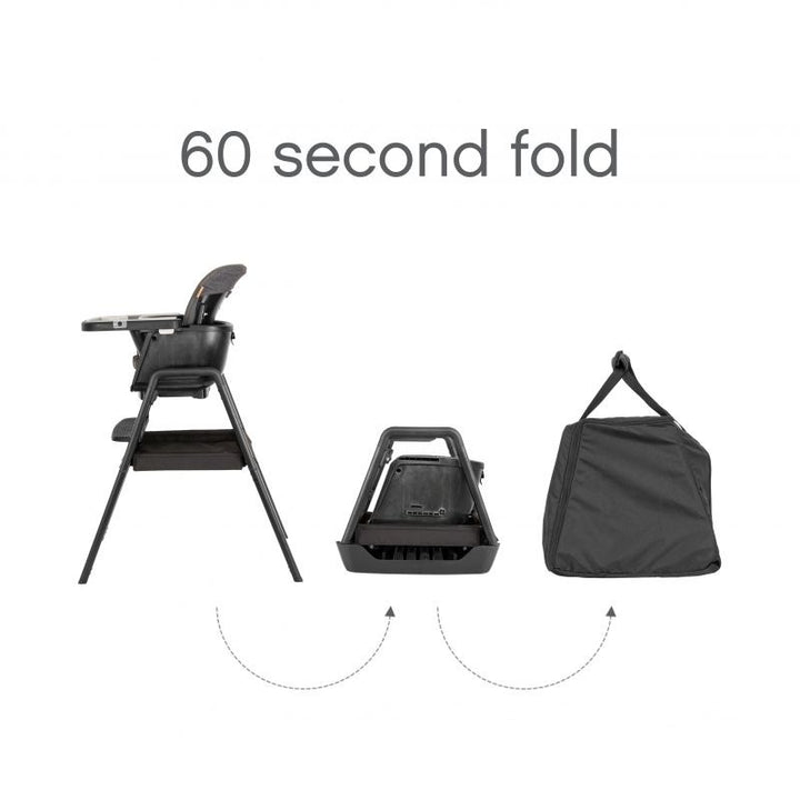 Tutti Bambini 2in1 Nova Highchair/Rocker Bundle-Black