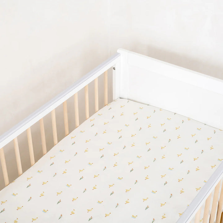 Clair De Lune 2 Pack Fitted Little Duckling Cot Bed Sheets - 140 x 70 cm