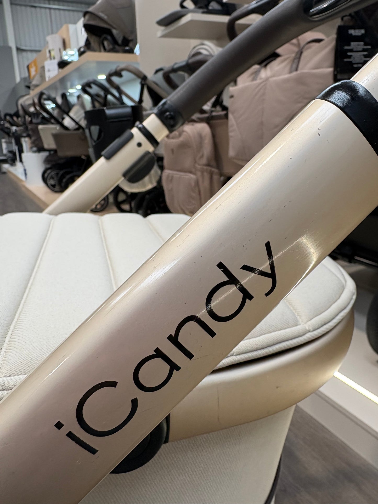 PRE LOVED iCandy Peach 7 Pram, Pushchair + Accessories - Biscotti