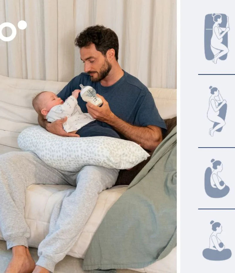Babymoov Maxxy XXL Maternity Pillow - Mini Leaves Green