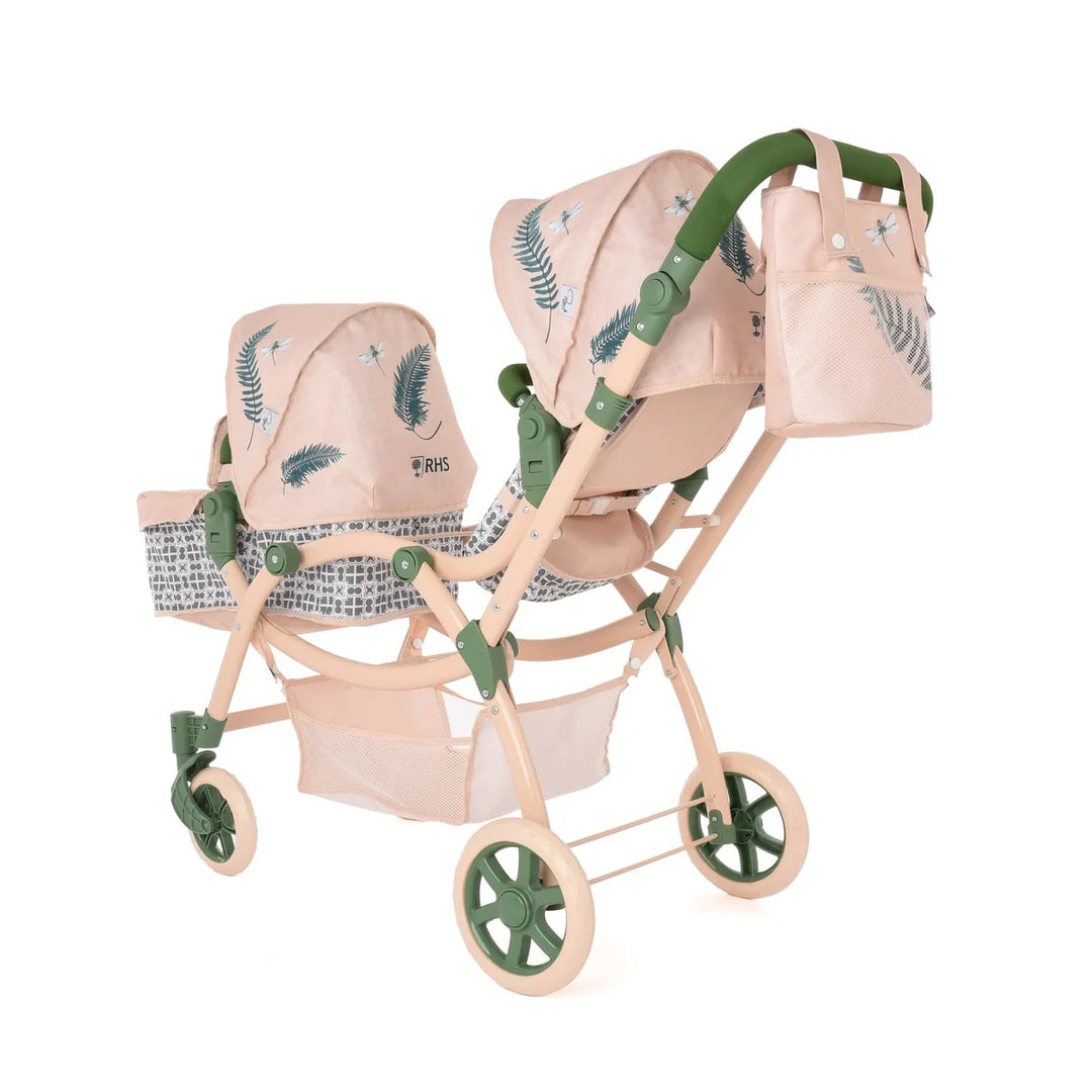 Roma RHS Twins Dolls Pram - Fern