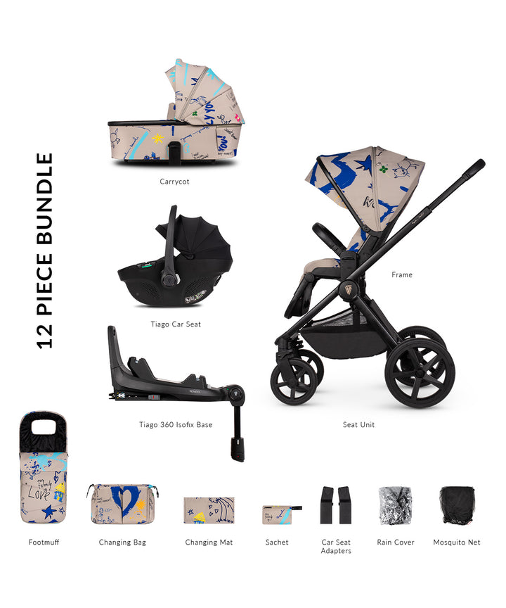 Venicci Upline2 4in1 Travel System Inc 360 Base - Special Edition Draft Beige