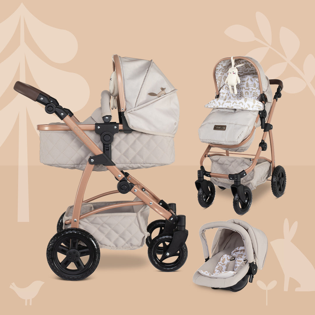 Cosatto Wow 3in1 Complete Dolls Travel System Set - Whisper