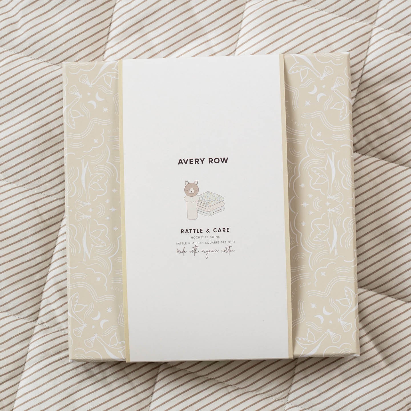 Avery Row Rattle & Care New Baby Gift Set - Nature Trail