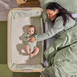 Tutti Bambini Cozee Air 2 Bedside Crib - Drifted Oak/Eucalyptus