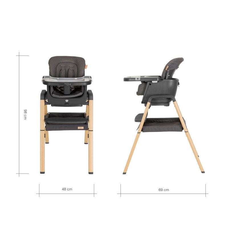 Tutti Bambini 2in1 Nova Highchair/Rocker Bundle-Oak/Grey