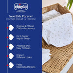 Chicco Next2Me Cotton Forever Cot Sheet 2 Pack - Cloud