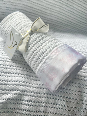 The Gilded Bird Cellular Blanket - Spring Toile Pink