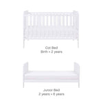 Tutti Bambini Rio Cot Bed, Changer and Mattress – White
