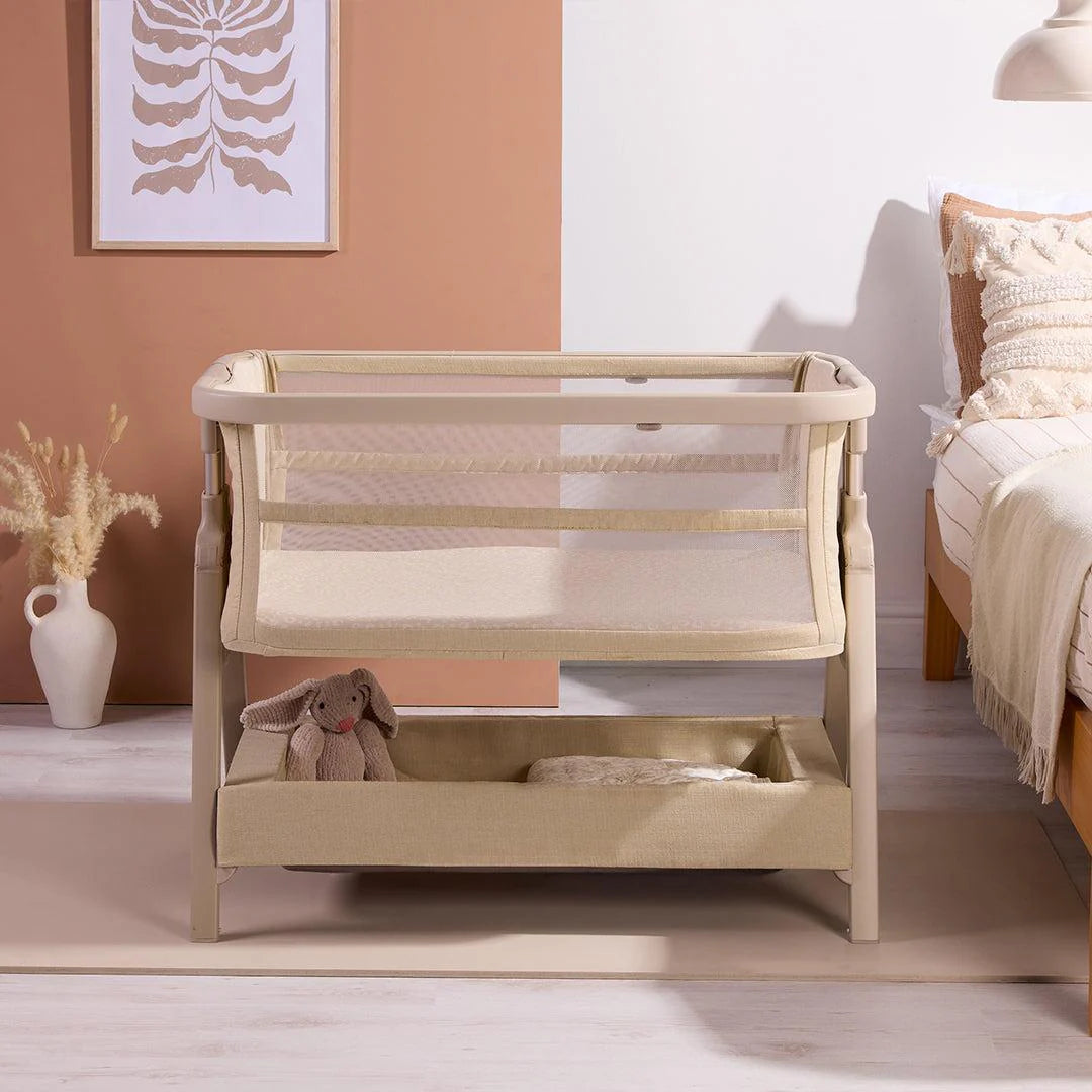 Tutti Bambini Cozee Zen Bedside Crib - Sand