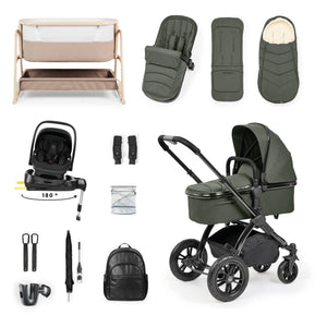 Ickle Bubba Stomp Luxe Elements Edition 17 Piece Bundle Inc Bubba Crib - Forest