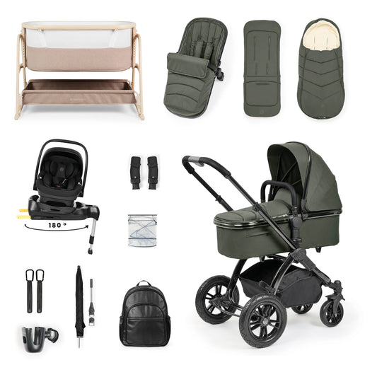 Ickle Bubba Stomp Luxe Elements Edition 17 Piece Bundle Inc Bubba Crib - Forest