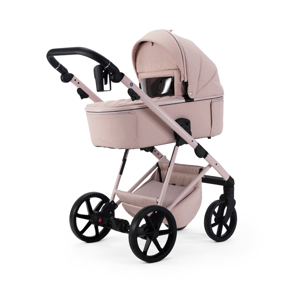 Mee-Go Milano Natura 4in1 Travel System Inc Spin Car Seat + Isofix Base – Rose