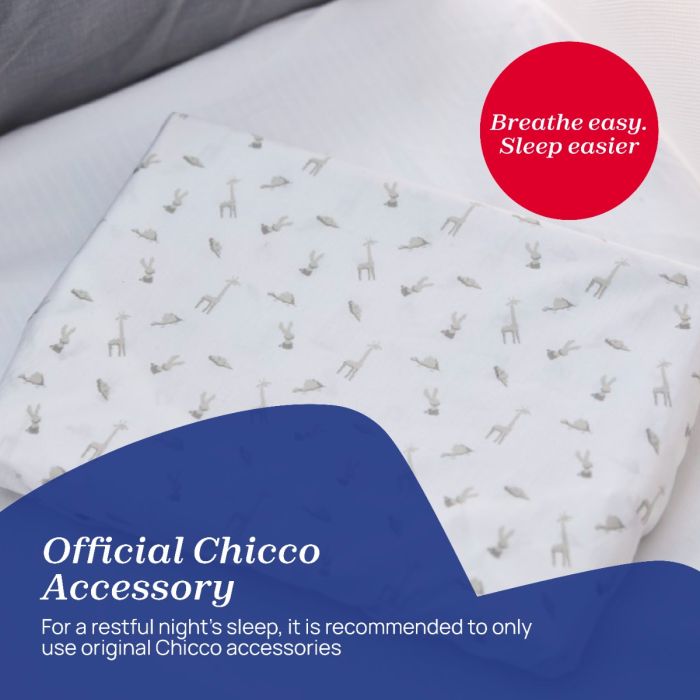 Chicco Next2Me Cotton Forever Cot Sheet 2 Pack - Cloud