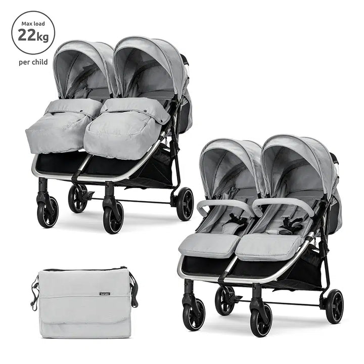 Lorelli Duo Twin Stroller – Grey
