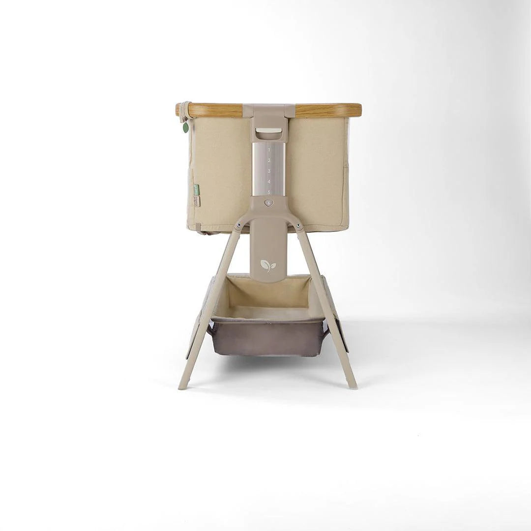 Tutti Bambini Cozee Air 2 Bedside Crib - Toasted Oak/Sand