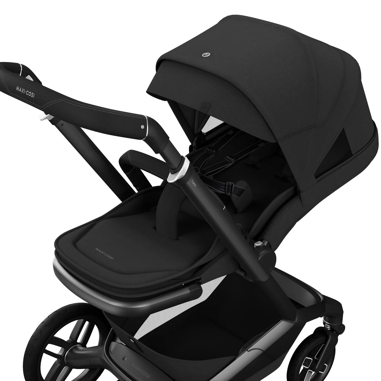 Maxi-Cosi Fame Pebble 360 8 Piece Complete Travel System Bundle - Twillic Black/Black