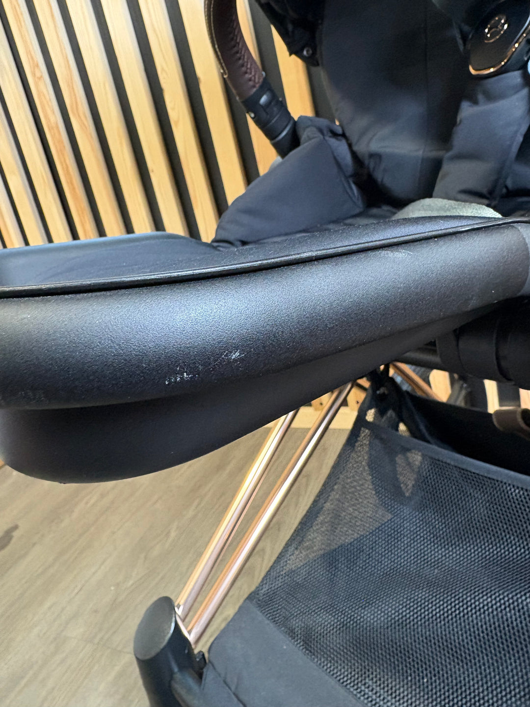 PRE LOVED Cybex Priam Travel System - Sepia Black on Rose Gold