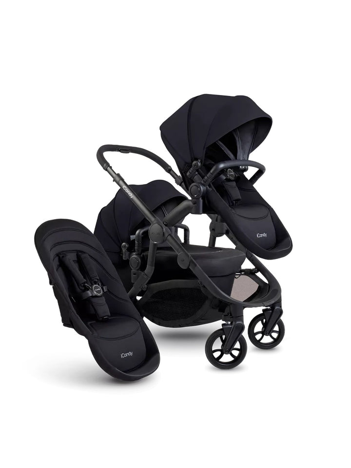 iCandy Orange 4 Double Pushchair Bundle - Black Edition