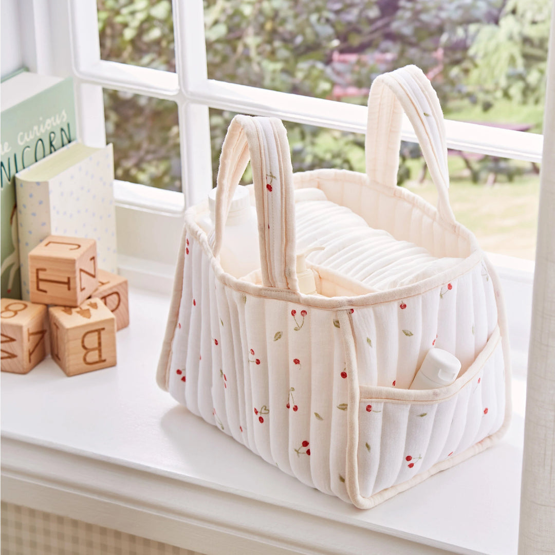 CuddleCo Nappy Caddy Set - Ditsy Cherry