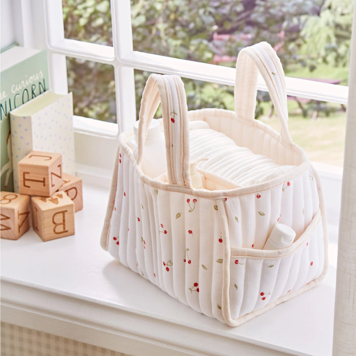 CuddleCo Nappy Caddy Set - Ditsy Cherry