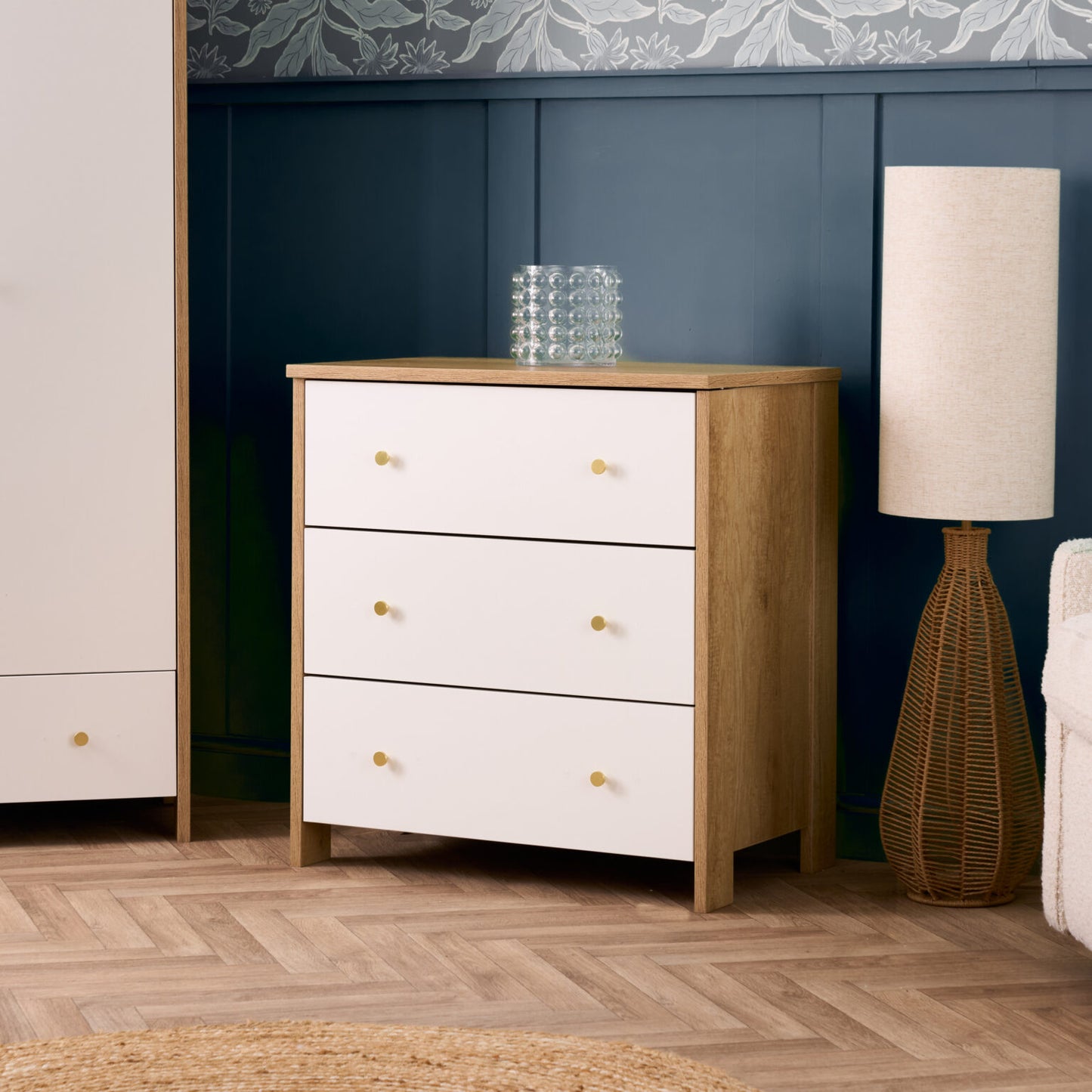 Obaby Nika 3 Piece Set - Oak & White