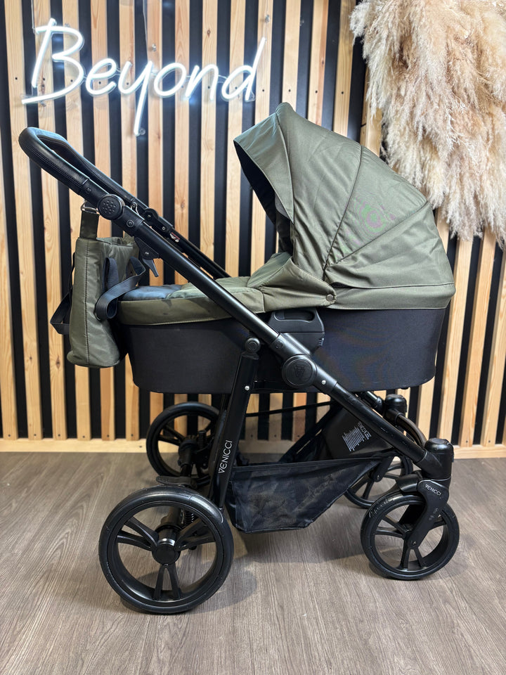 EX DISPLAY Venicci Genesis Pram + Pushchair - Olive