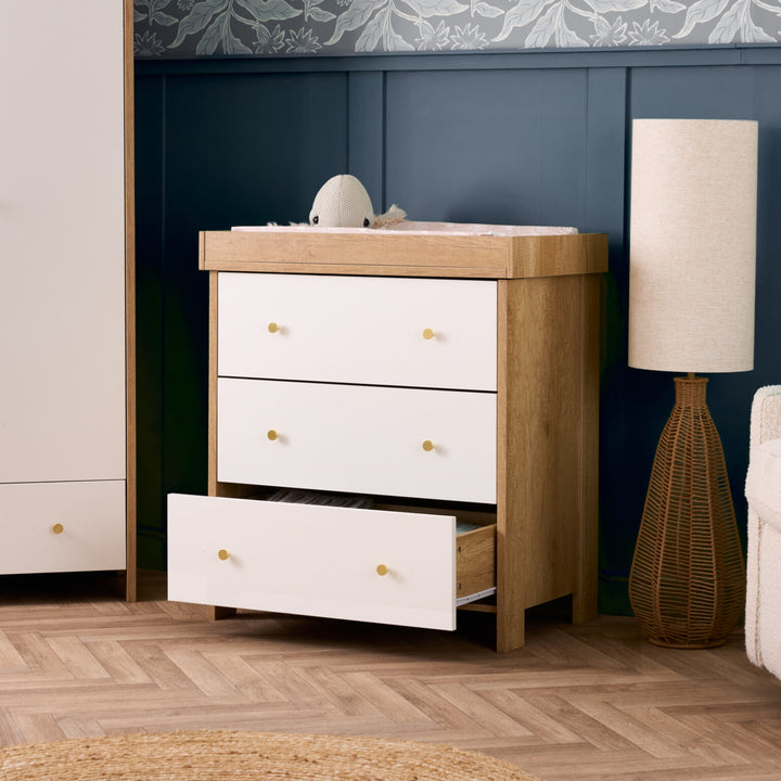 Obaby Nika 3 Piece Set - Oak & White