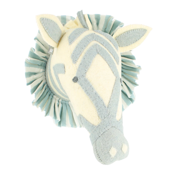 Fiona Walker Zebra with Vintage Ruff Mini Head - Blue