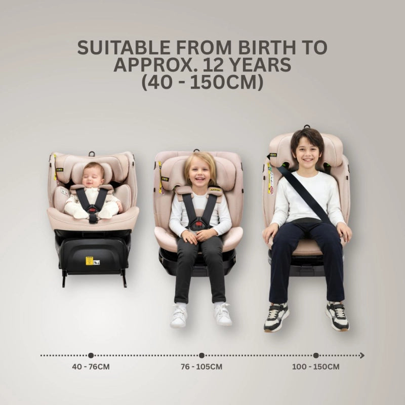 JoviKids Ranger TT 360 Spin All-Stage i-Size Car Seat – Rosewood