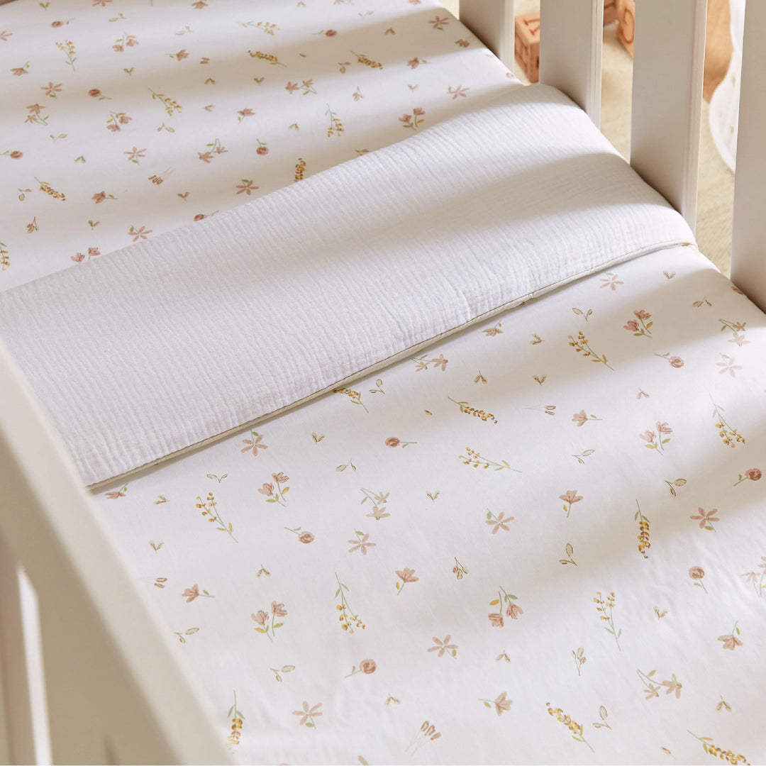 CuddleCo 4 Piece Cot Bed Bedding Set - Cashmere Meadow