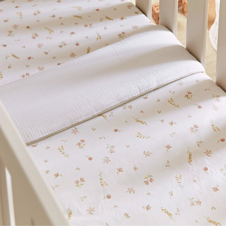 CuddleCo 4 Piece Cot Bed Bedding Set - Cashmere Meadow