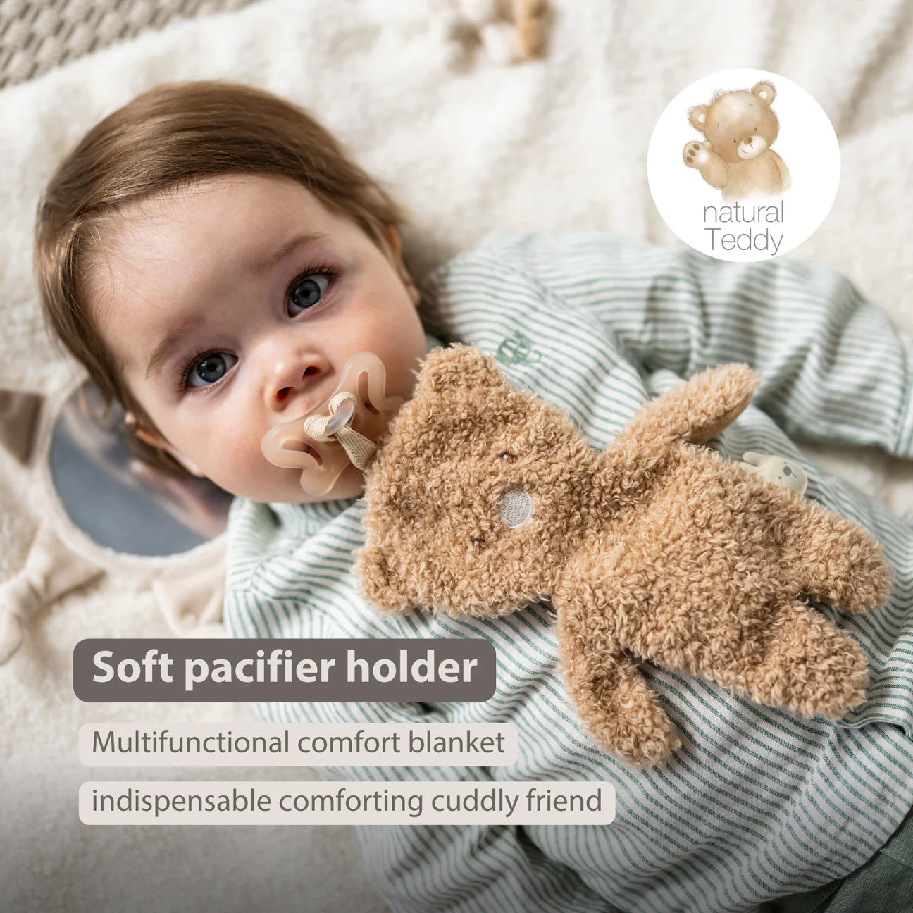 Nattou Pacifinder Teddy - Brown Bear