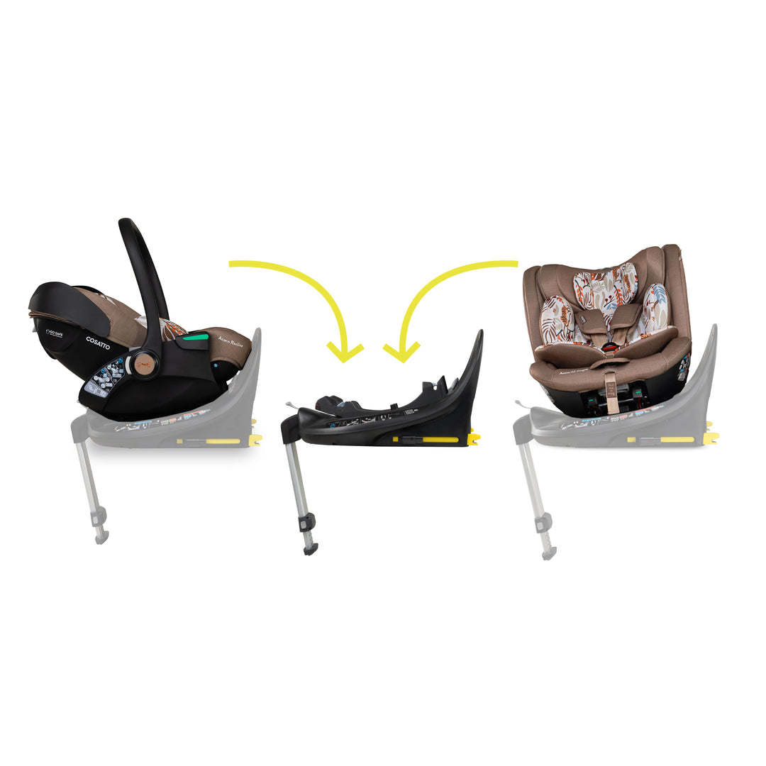 Cosatto Wow 3 Special Edition All Stage Family Rotate & Recline 2 Base Bundle - Tiger Tale