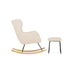 CuddleCo Marley Nursing Chair and Footstool - Teddy Light Beige
