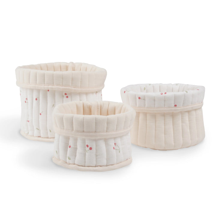 CuddleCo 3 Pack Storage Baskets - Ditsy Cherry