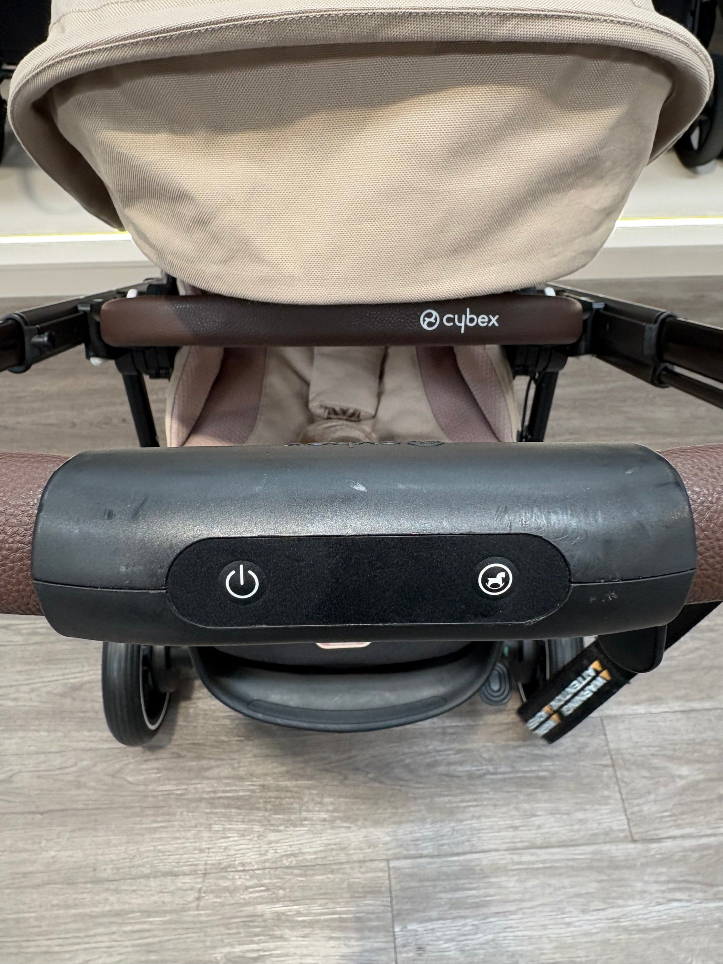 PRE LOVED Cybex e-Gazelle Double Pushchair - Almond Beige