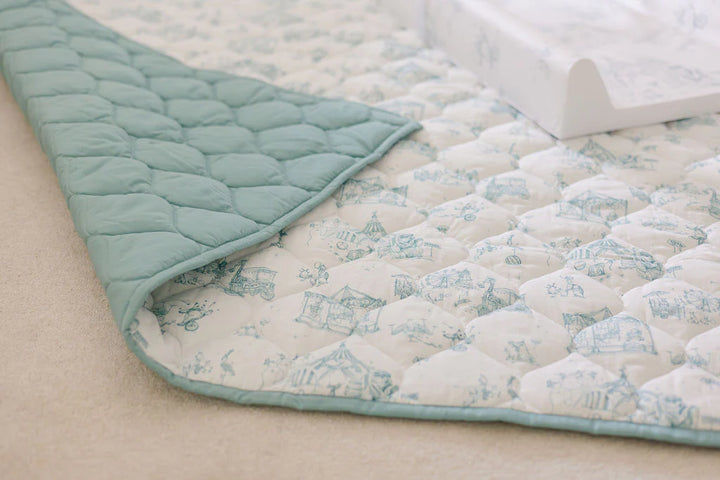 Gilded Bird Circus Toile Quilted Playmat