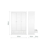 CuddleCo Beaumont Grand 3 Piece Nursery Furniture Set - White