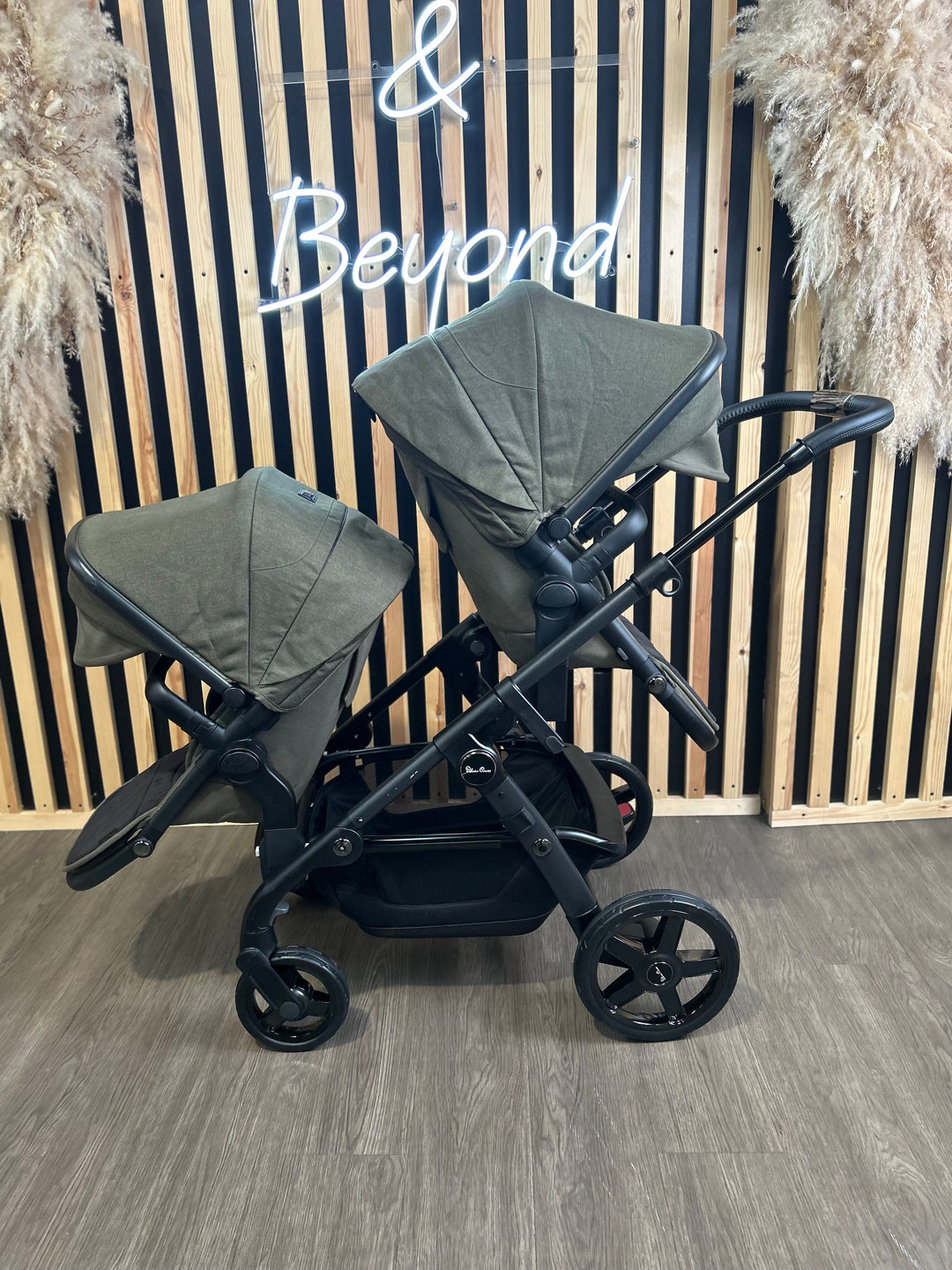 PRE LOVED Silver Cross Wave Twin Travel System - Cedar